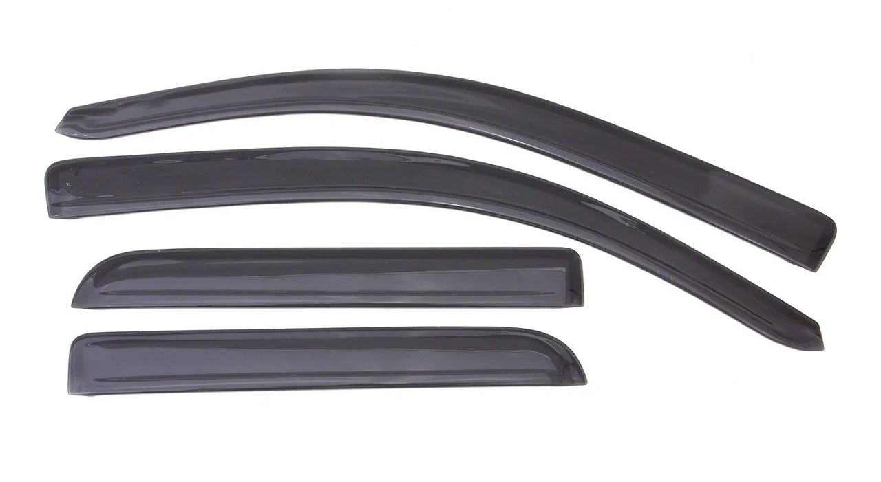 Low Profile Ventvisor Window Deflectors; Front and Rear; Dark Smoke (14-18 Silverado 1500 Double Cab)