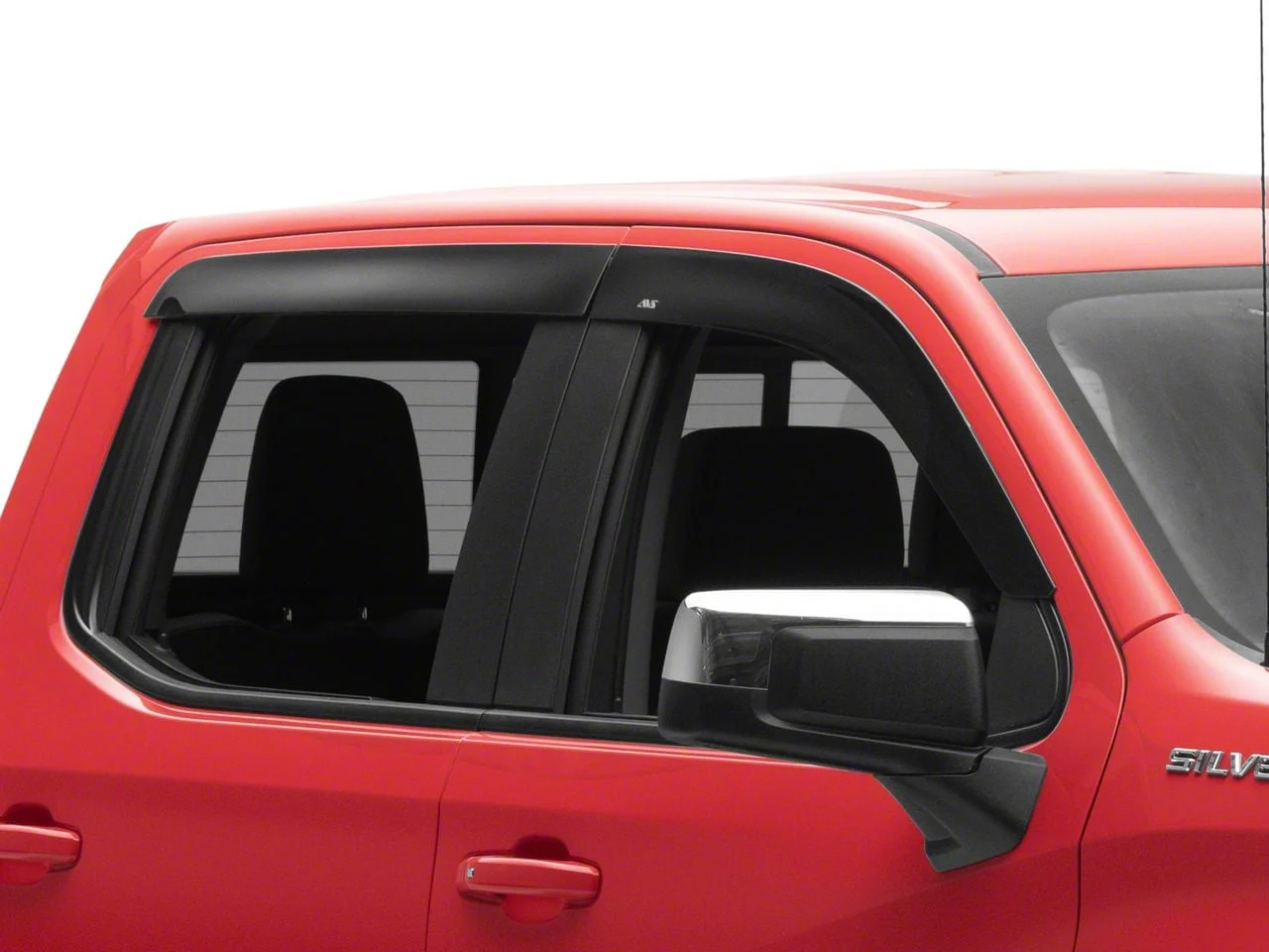 Low Profile Ventvisor Window Deflectors; Front and Rear; Dark Smoke (19-26 Silverado 1500 Crew Cab)