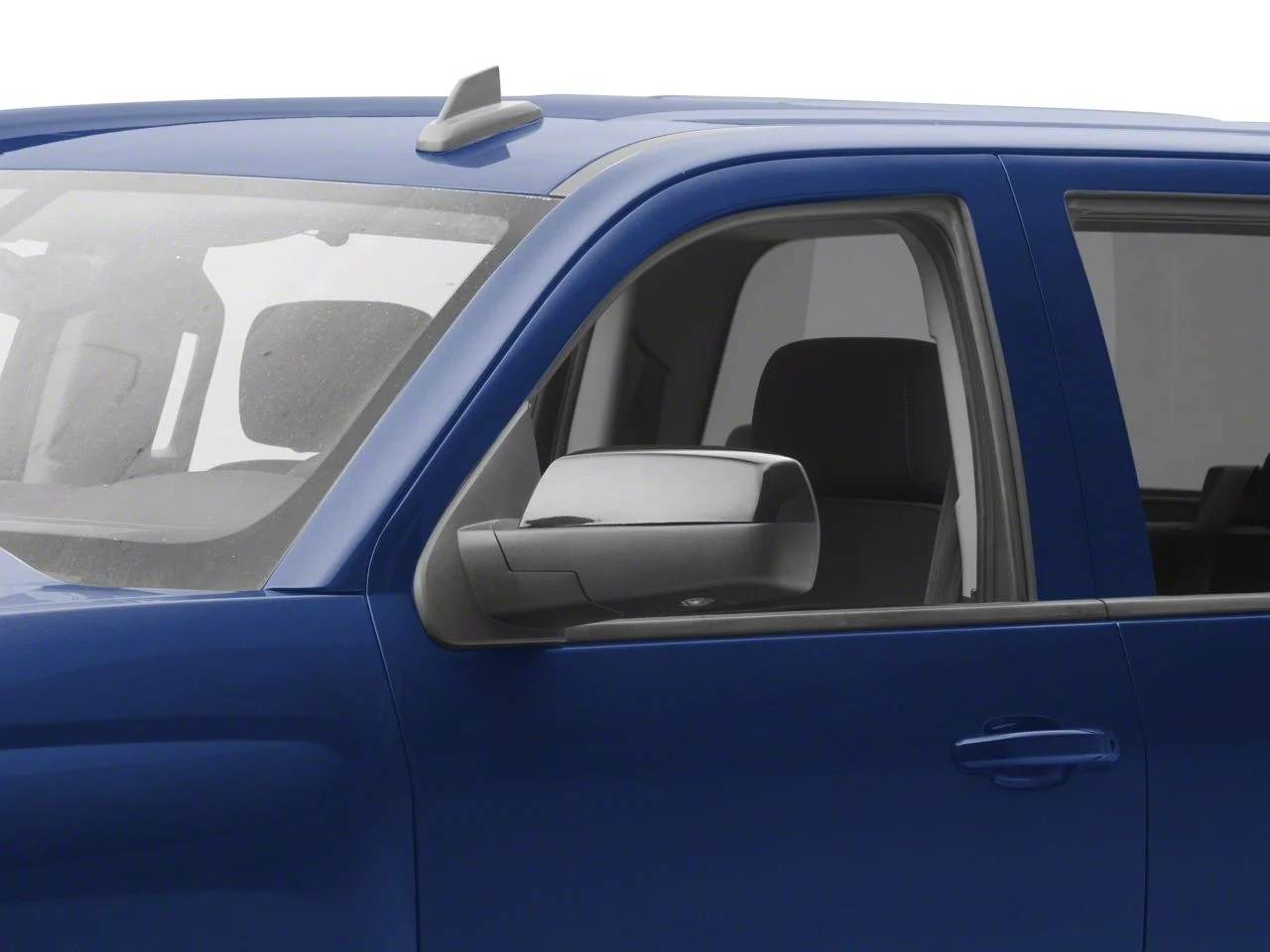 OE Style Side Mirror with LED Puddle Light; Glossy Black; Driver Side (14-18 Silverado 1500)