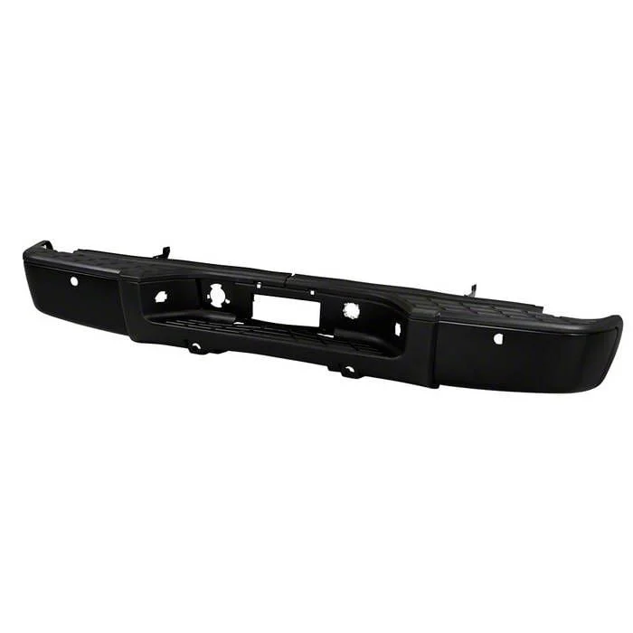 OEM Style Steel Rear Bumper; Pre-Drilled for Backup Sensors; Black (07-13 Silverado 1500)
