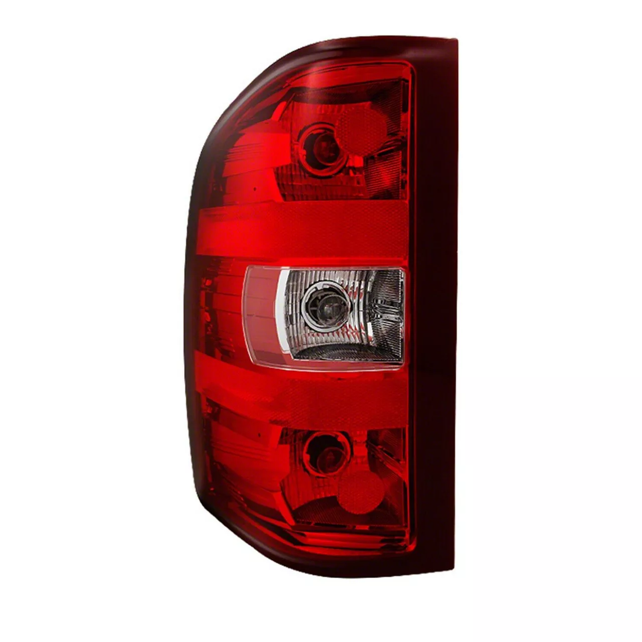 OEM Style Tail Light; Chrome Housing; Red/Clear Lens; Driver Side (07-13 Silverado 1500)