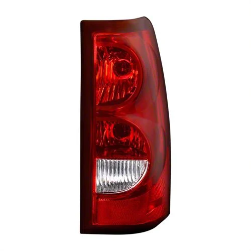 OEM Style Tail Light; Chrome Housing; Red/Clear Lens; Passenger Side (03-06 Silverado 1500 Fleetside)