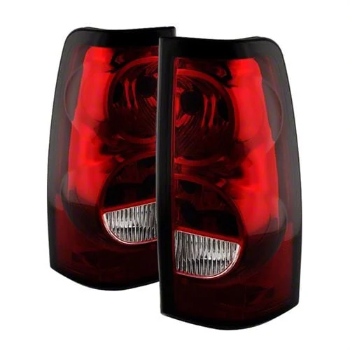 OEM Style Tail Lights; Chrome Housing; Red/Clear Lens (03-06 Silverado 1500 Fleetside)