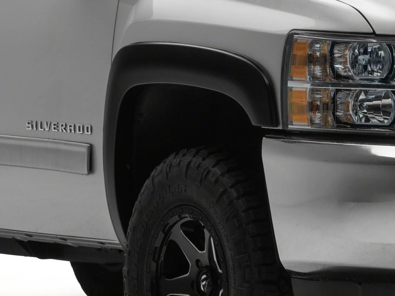 Original Riderz Fender Flares; Smooth Black (07-13 Silverado 1500)