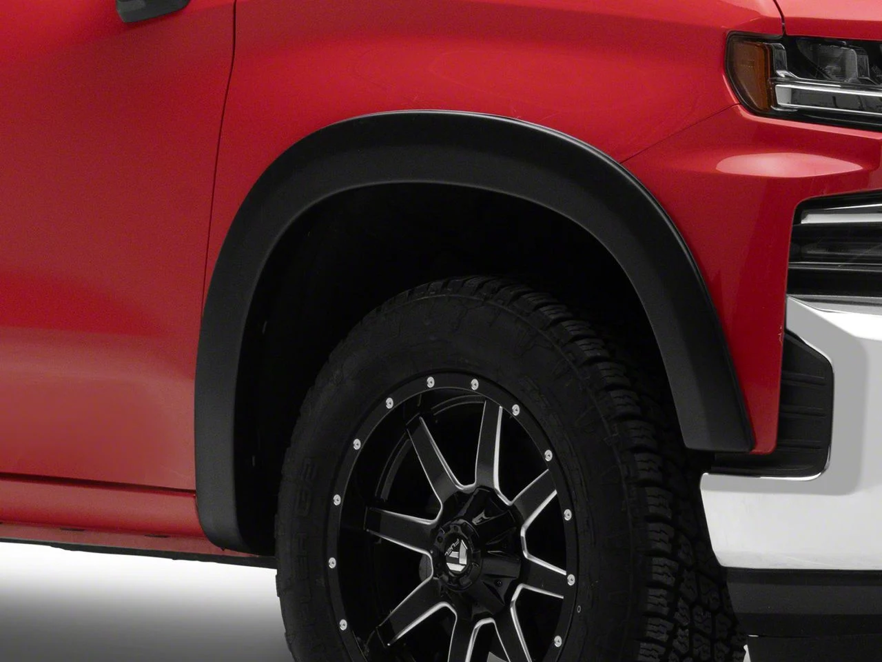 Original Riderz Fender Flares; Smooth Black (19-21 Silverado 1500; 2022 Silverado 1500 LTD)