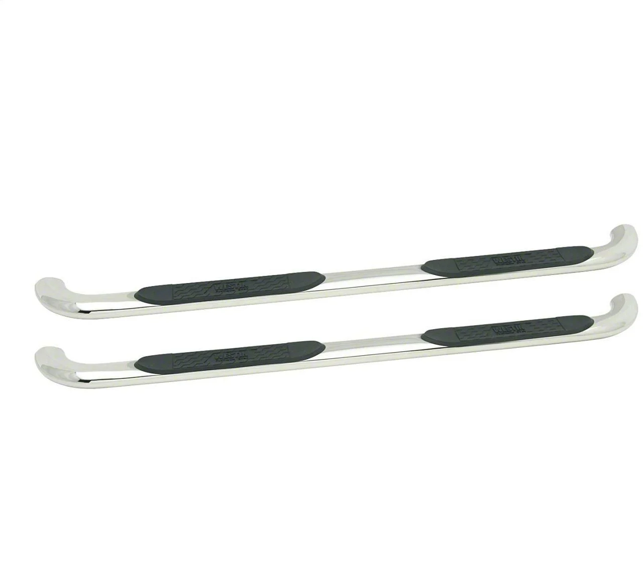 Platinum 4-Inch Oval Side Step Bars; Stainless Steel (19-26 Silverado 1500 Double Cab)