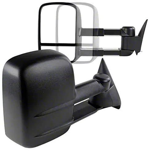 Powered Heated Towing Mirrors; Black (03-06 Silverado 1500)