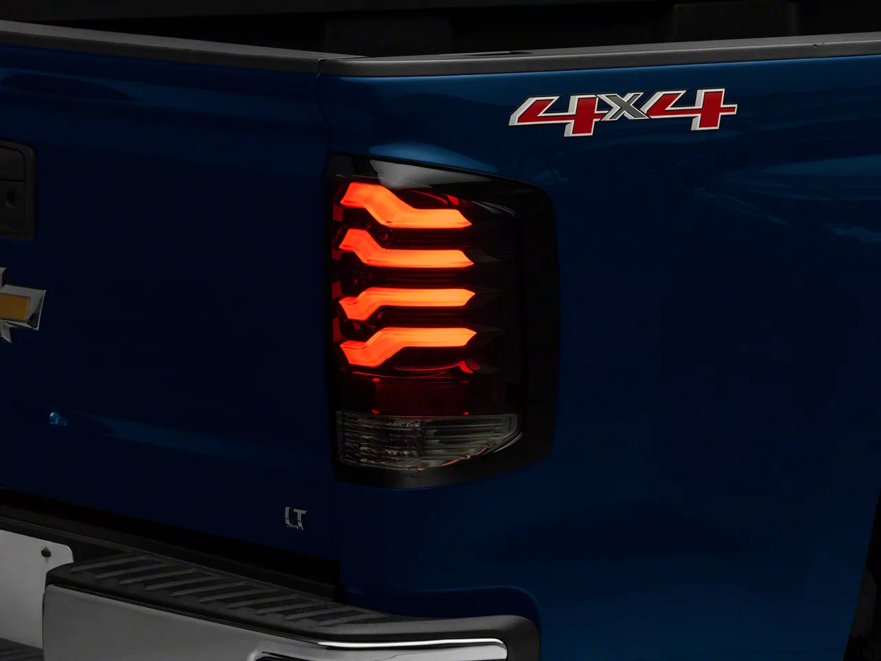 AlphaRex PRO-Series LED Tail Lights; Jet Black Housing; Smoked Lens (14-18 Silverado 1500 w/ Factory Halogen Tail Lights)