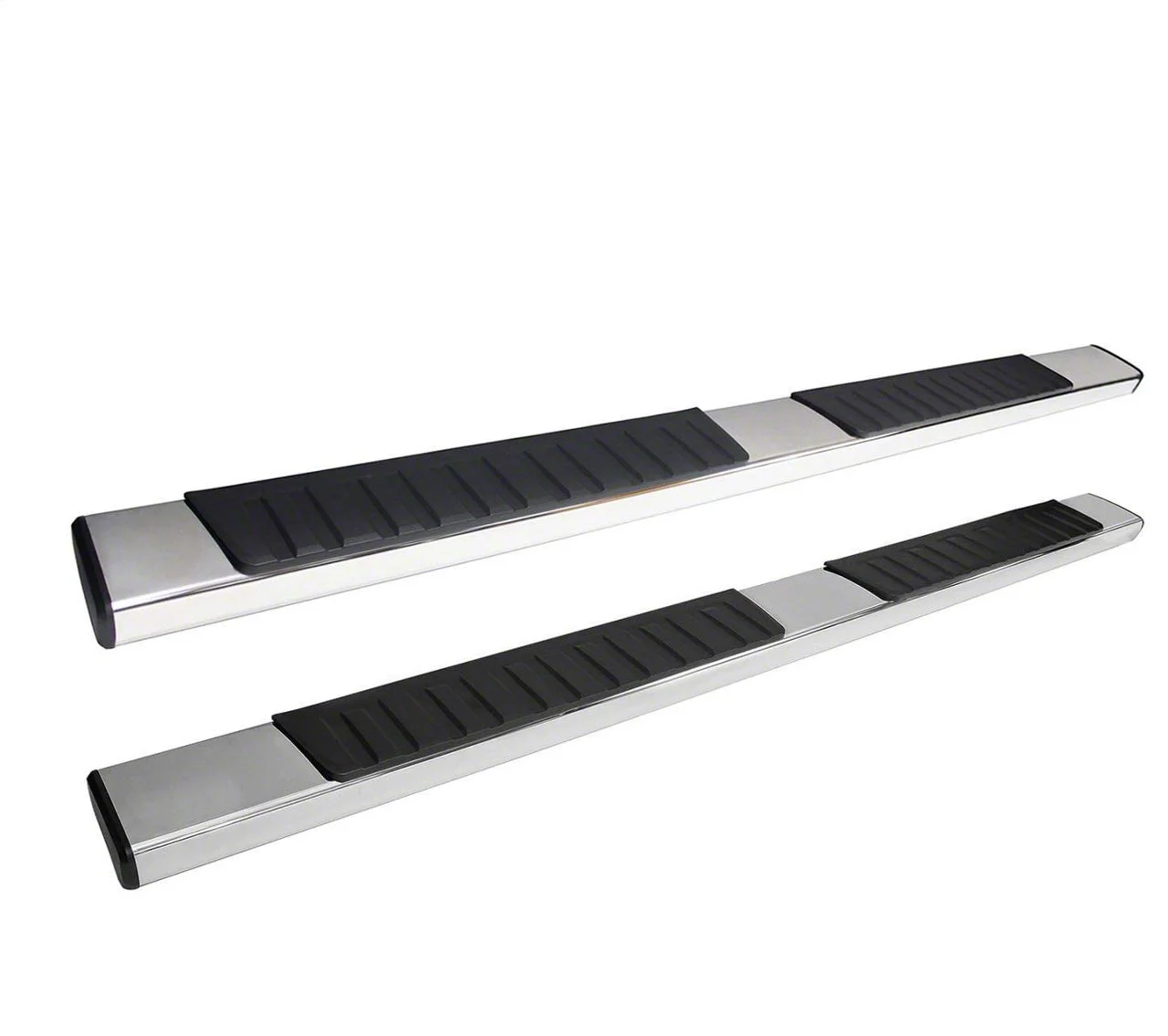 R7 Nerf Side Step Bars; Stainless Steel (19-26 Silverado 1500 Crew Cab)
