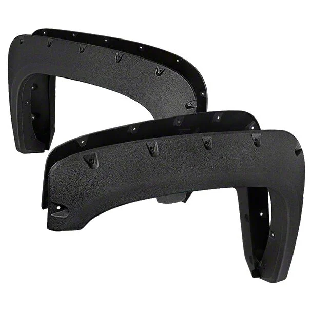 Rugged Fender Flares; Textured Black (07-13 Silverado 1500 w/ 6.50-Foot Standard & 8-Foot Long Box)