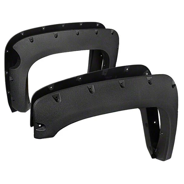 Rugged Fender Flares; Textured Black (07-13 Silverado 1500 w/ 5.80-Foot Short Box)