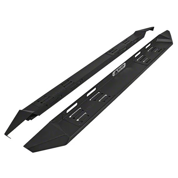 Rugged Running Boards; Satin Black (07-18 Silverado 1500 Crew Cab)