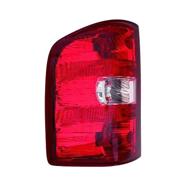 CAPA Replacement Tail Light; Chrome Housing; Red/Clear Lens; Passenger Side (10-13 Silverado 1500)