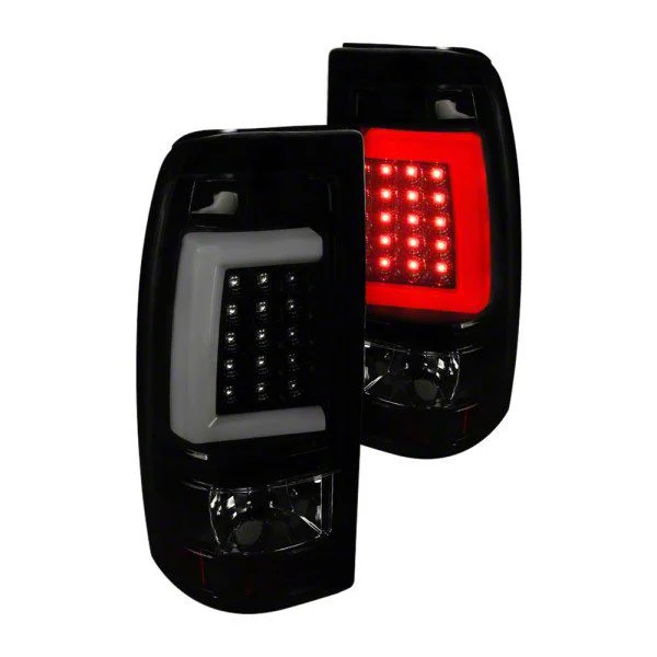 G2 LED Tail Lights; Gloss Black Housing; Smoked Lens (03-06 Silverado 1500 Fleetside)
