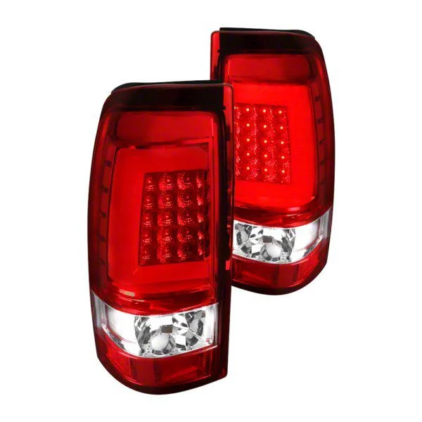 G2 LED Tail Lights; Chrome Housing; Red/Clear Lens (03-06 Silverado 1500 Fleetside)