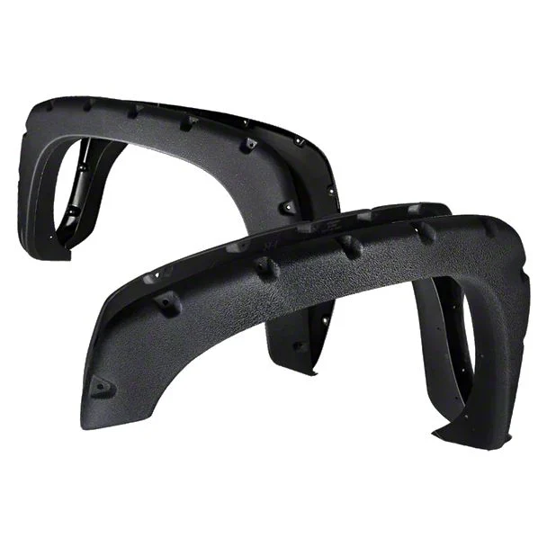 Terrain Fender Flares; Smooth Matte Black (19-26 Silverado 1500)