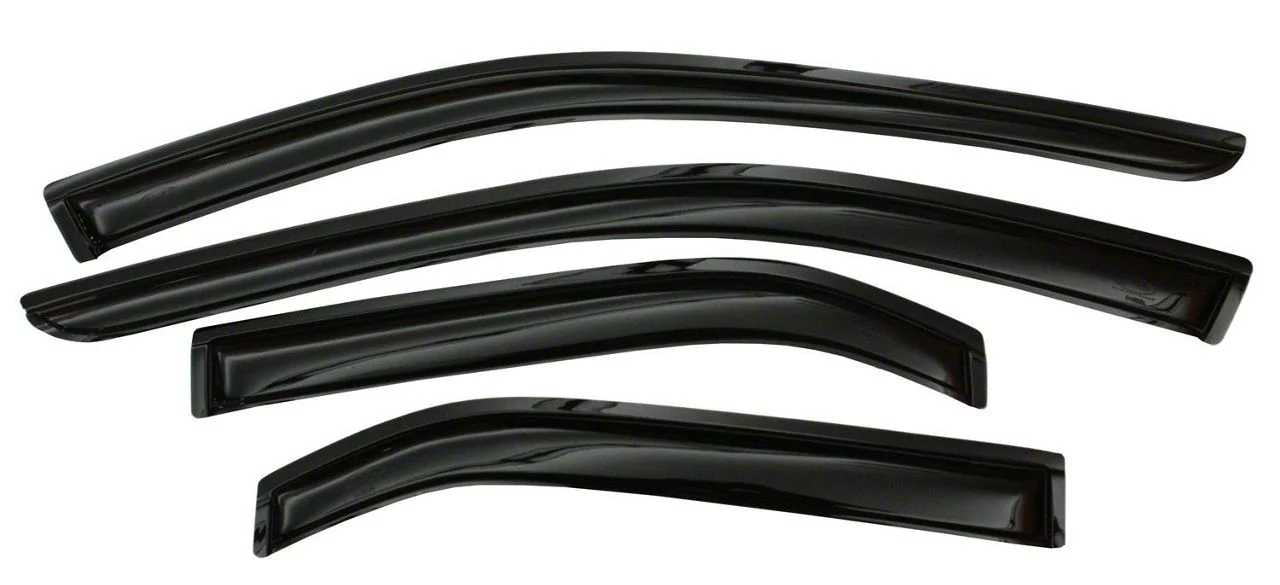 Ventvisor Window Deflectors; Front and Rear; Dark Smoke (14-18 Silverado 1500 Double Cab)