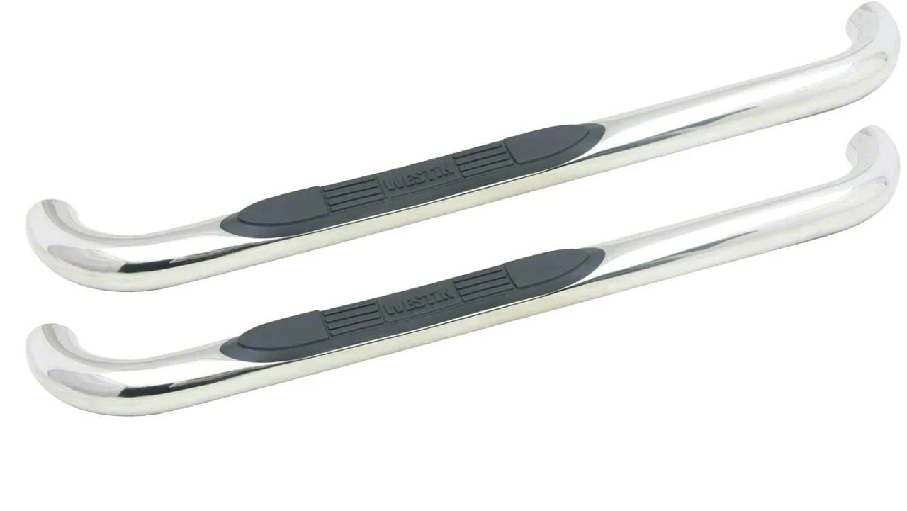 Westin E-Series 3-Inch Nerf Side Step Bars; Stainless Steel (15-19 Silverado 2500 HD Regular Cab)