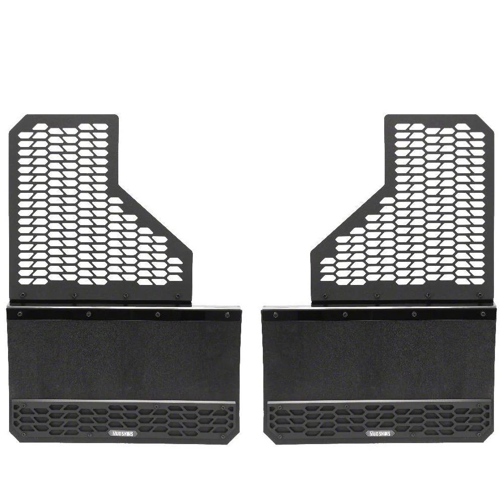 Putco Hex Mud Skins; High-Density Polyethylene; Rear (15-19 Silverado 2500 HD DRW)