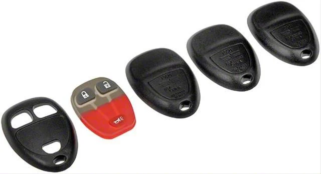 3-Button Keyless Remote Case; Black (07-13 Silverado 3500 HD)