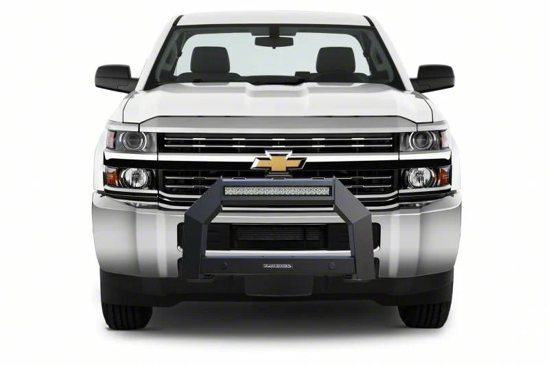 Armour LED Bull Bar; Matte Black (07-10 Silverado 3500 HD)