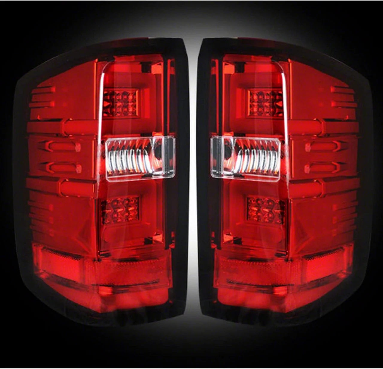 OLED Tail Lights; Chrome Housing; Red Lens (15-19 Silverado 3500 HD w/ Factory LED Tail Lights)