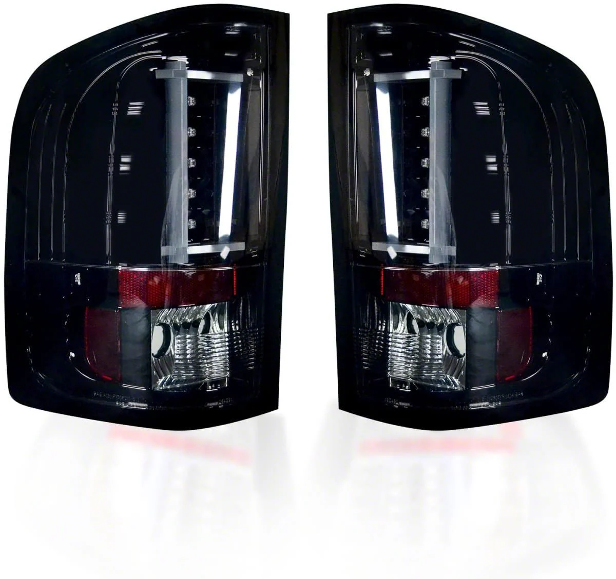OLED Tail Lights; Chrome Housing; Smoked Lens (07-14 Silverado 3500 HD)