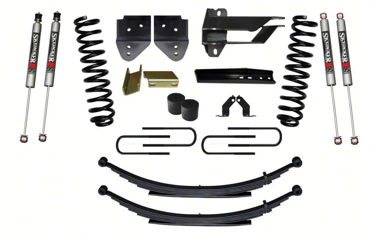 SkyJacker 4-Inch Suspension Lift Kit with Rear Leaf Springs and M95 Performance Shocks (17-22 4WD 6.2L F-350 Super Duty)