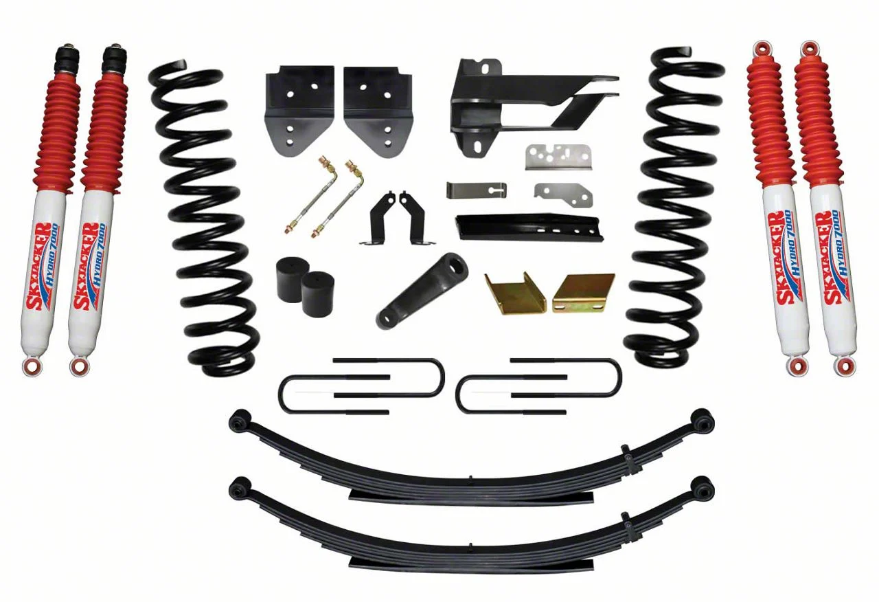 SkyJacker 6-Inch Suspension Lift Kit with Rear Leaf Springs and Hydro Shocks (17-22 4WD 6.2L F-350 Super Duty)