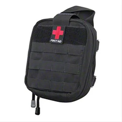 Smittybilt Roll Bar Mount; First-Aid Storage Bag; Black