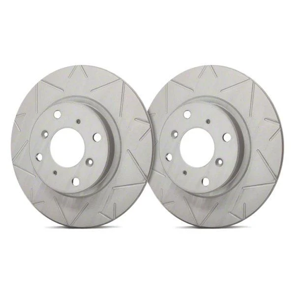SP Performance Peak Series Slotted 6-Lug Rotors with Gray ZRC Coating; Front Pair (19-26 Ranger, Excluding Raptor)