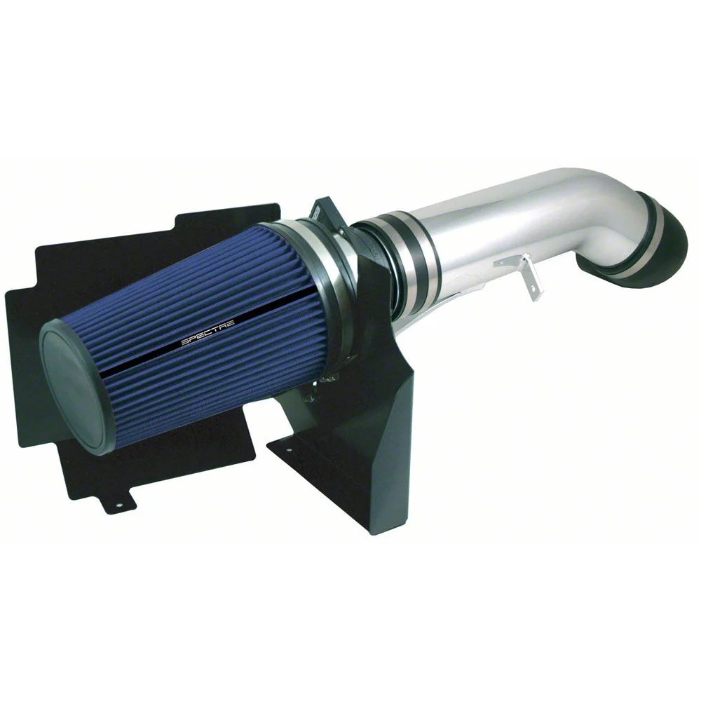 Spectre Performance Cold Air Intake with Blue Filter; Polished (04-06 6.0L Sierra 1500)