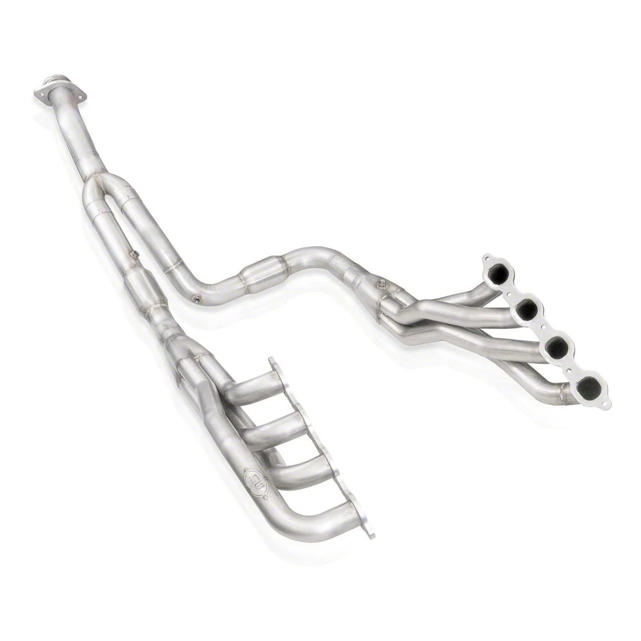Stainless Works 2-Inch Catted Long Tube Headers; Factory Connect (20-26 6.6L Gas Sierra 2500 HD)
