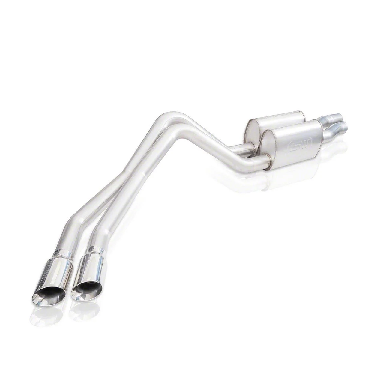 Stainless Works Legend Series Dual Exhaust System with Polished Tips; Performance Connect; Same Side Exit (15-20 5.3L Tahoe w/ Long Tube Headers)