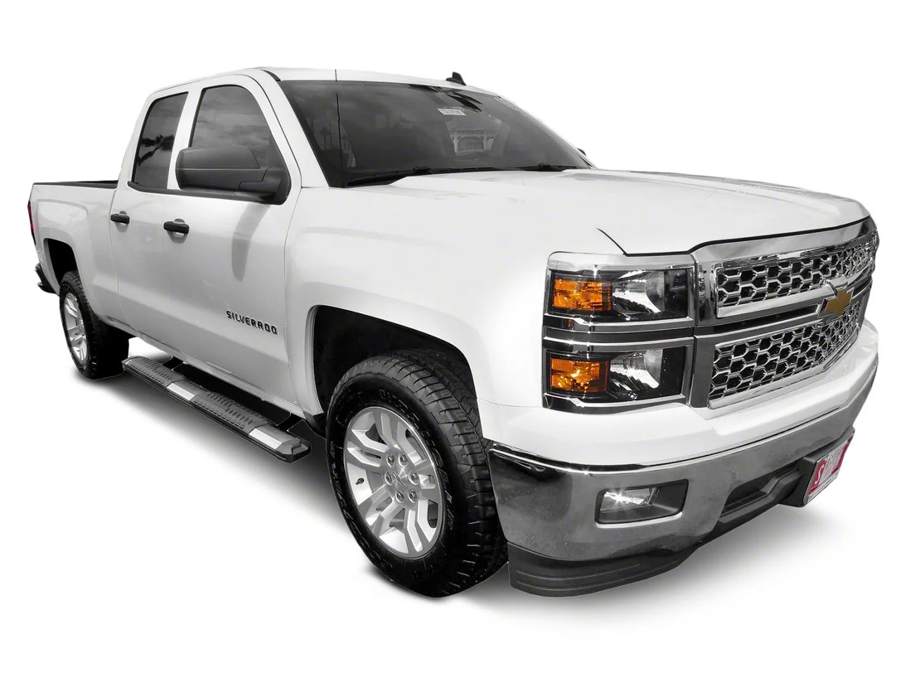 STX400 Running Boards; Rocker Mount; Black (07-13 Silverado 1500 Extended Cab)