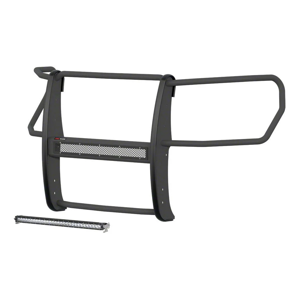 Pro Series Grille Guard with 30-Inch LED Light Bar; Black (19-21 Silverado 1500, Excluding Diesel; 2022 Silverado 1500 LTD, Excluding Diesel)