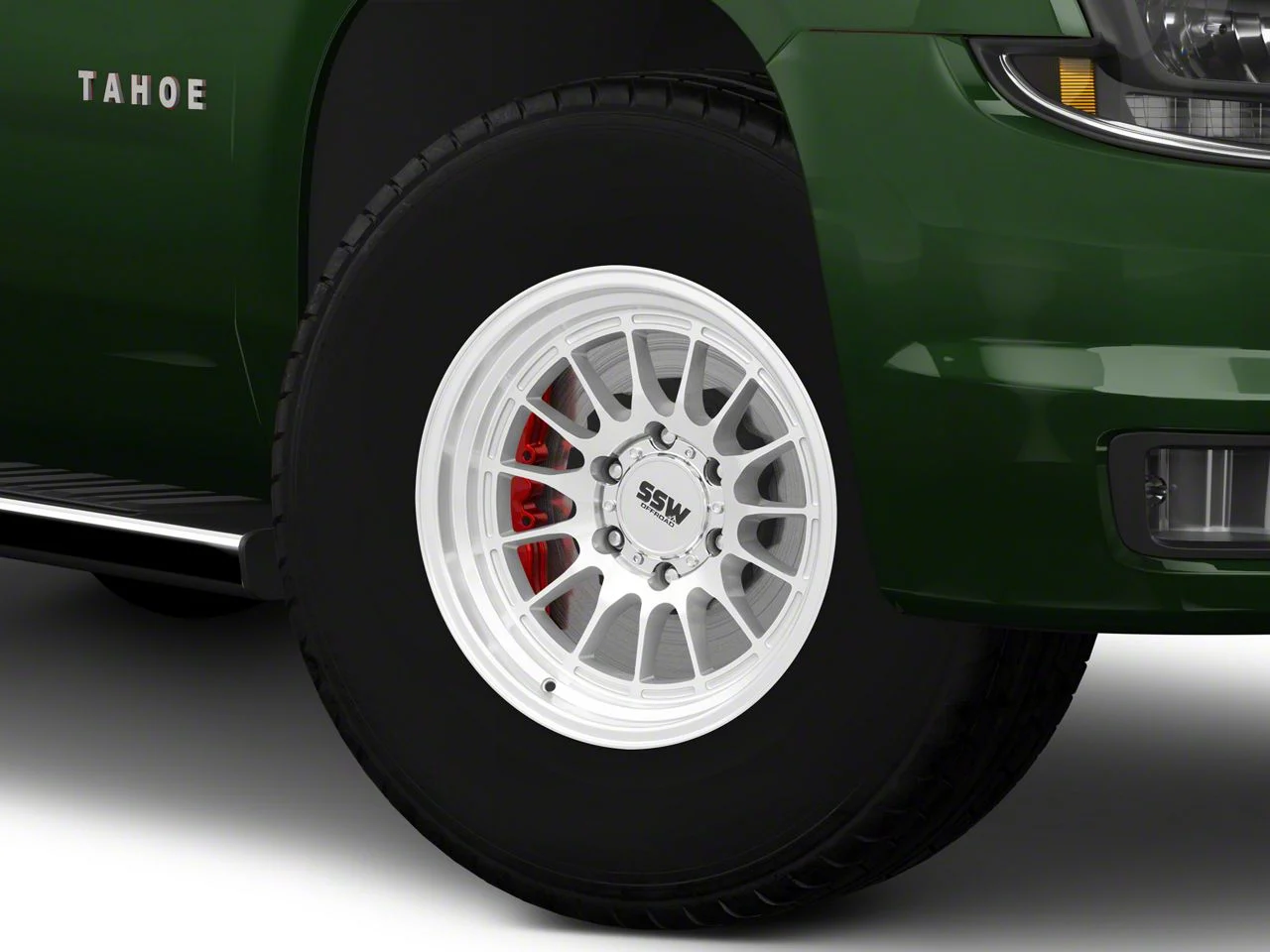 SSW Off-Road Wheels Dakar Machined Silver 6-Lug Wheel; 17x9; -25mm Offset (15-20 Tahoe)