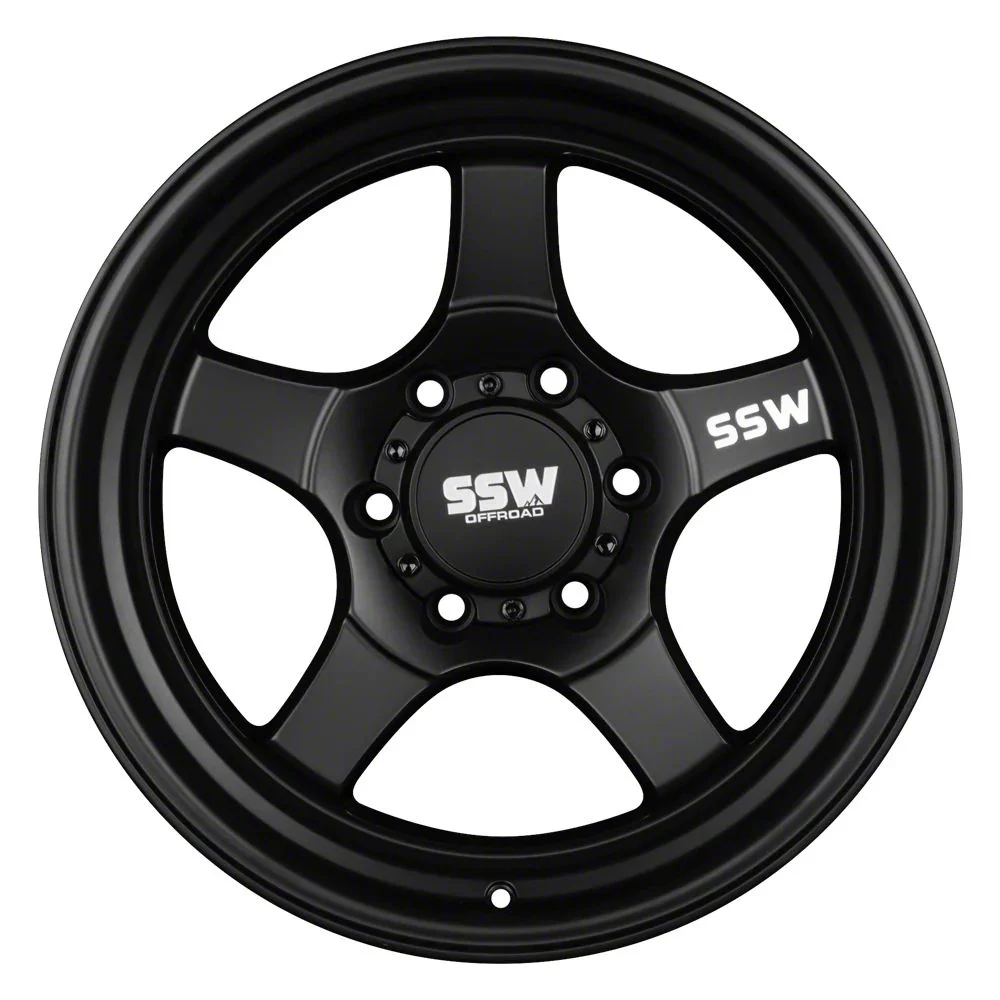 SSW Off-Road Wheels Stryker Matte Black 6-Lug Wheel; 17x9; -25mm Offset (15-20 Yukon)