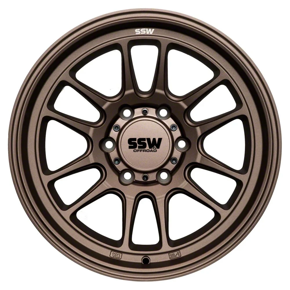 SSW Off-Road Wheels Raptor Matte Bronze 6-Lug Wheel; 17x9; -12mm Offset (19-23 Ranger)