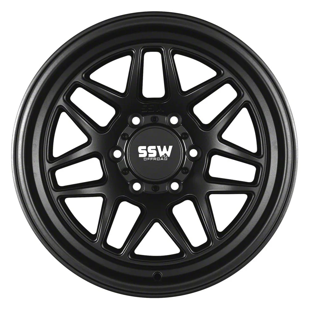 SSW Off-Road Wheels Sierra Matte Black 6-Lug Wheel; 17x9; -25mm Offset (19-23 Ranger)