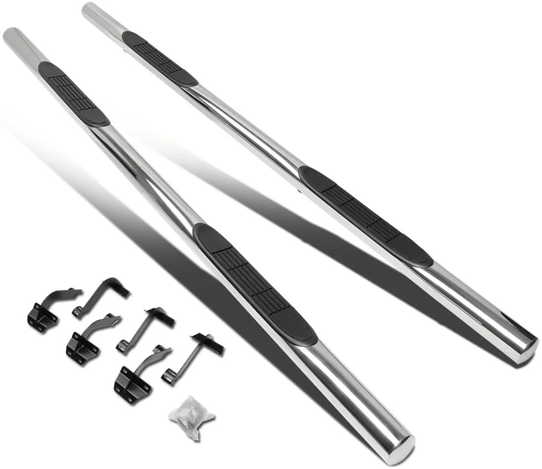 3-Inch Nerf Side Step Bars; Stainless Steel (17-26 F-250 Super Duty SuperCrew)