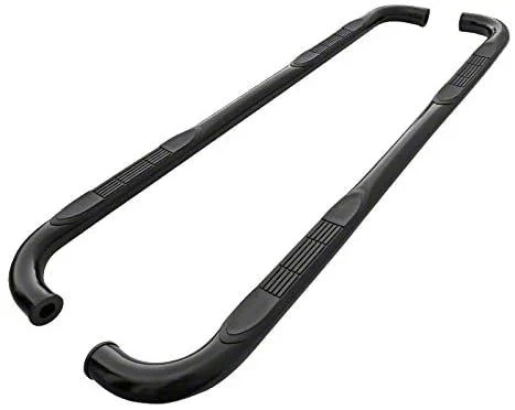 3-Inch Round Side Step Bars; Black (11-16 F-250 Super Duty SuperCrew)