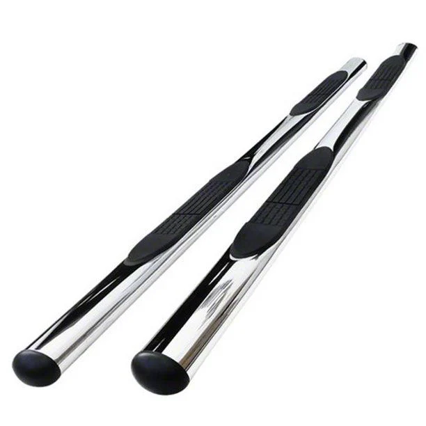 4-Inch Oval Side Step Bars; Chrome (11-16 F-250 Super Duty SuperCab)