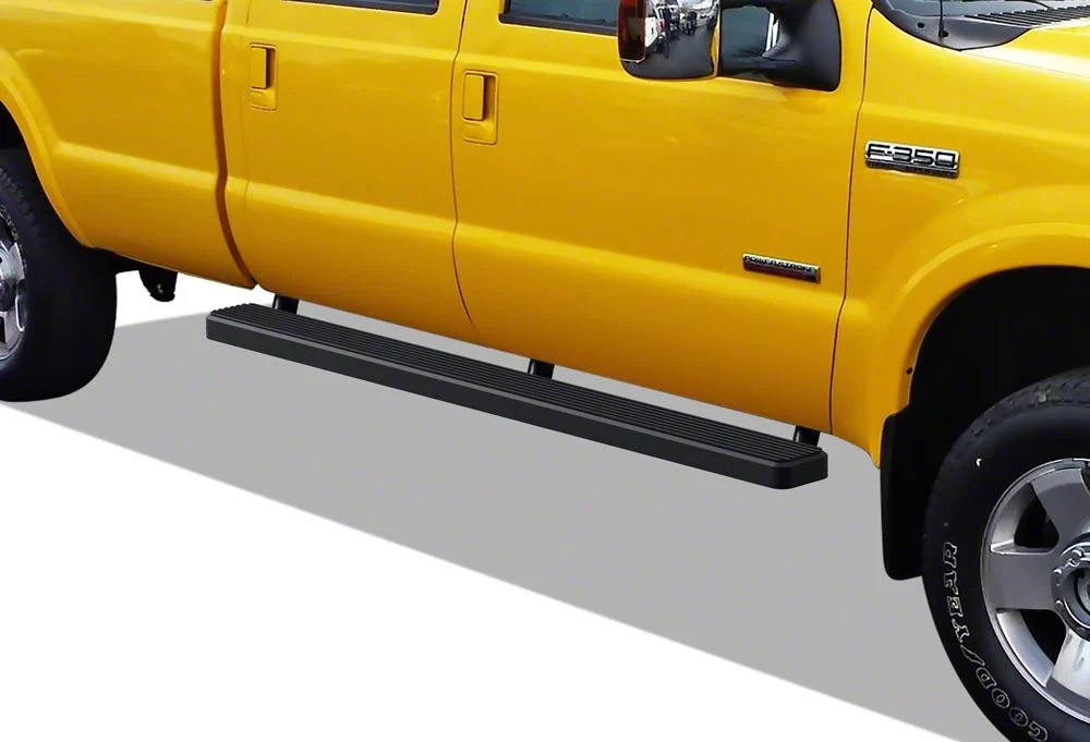 5-Inch iStep Running Boards; Black (11-16 F-250 Super Duty SuperCrew)
