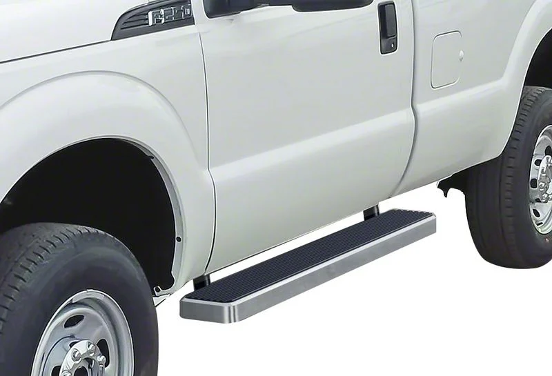 6-Inch iStep Running Boards; Hairline Silver (11-16 F-250 Super Duty Regular Cab)