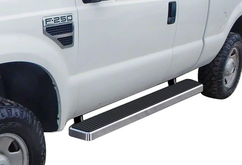 6-Inch iStep Running Boards; Hairline Silver (11-16 F-250 Super Duty SuperCab)