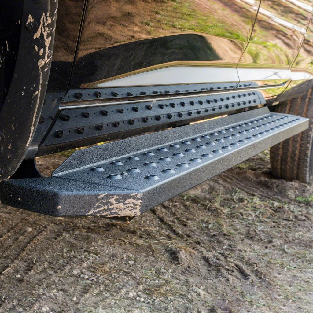 RidgeStep 6.50-Inch Running Boards; Textured Black (17-26 F-250 Super Duty SuperCab)