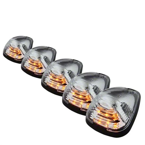 Amber LED Cab Roof Lights; Clear (11-15 F-250 Super Duty)