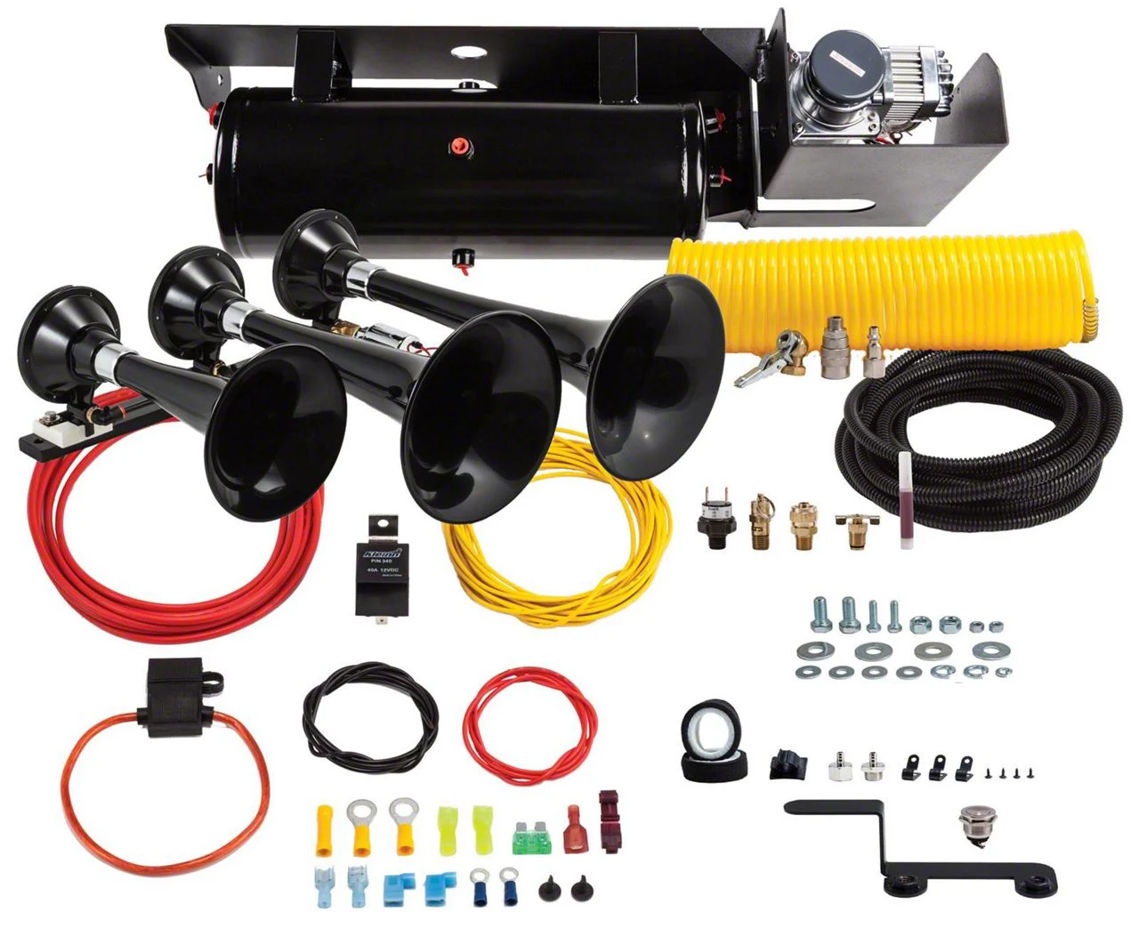 Kleinn Direct Fit Onboard Air System and Model 230 Beast Triple Train Horn (11-16 F-250 Super Duty)