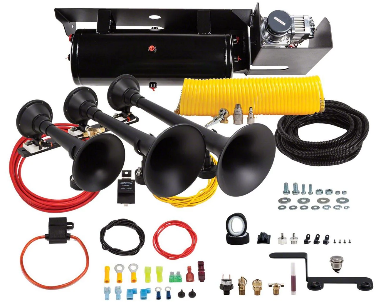 Kleinn Direct Fit Onboard Air System and Model 730 Demon Triple Train Horn (11-16 F-250 Super Duty)